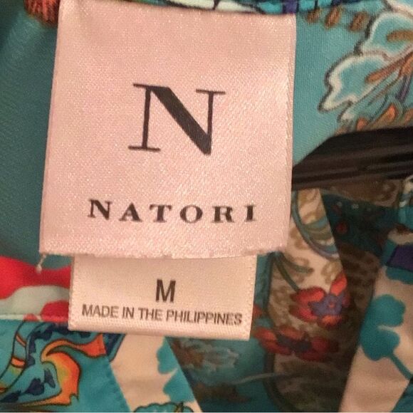 Vintage Natori Vibrant Dynasty Floral Caftan Dress - Picture 6 of 7